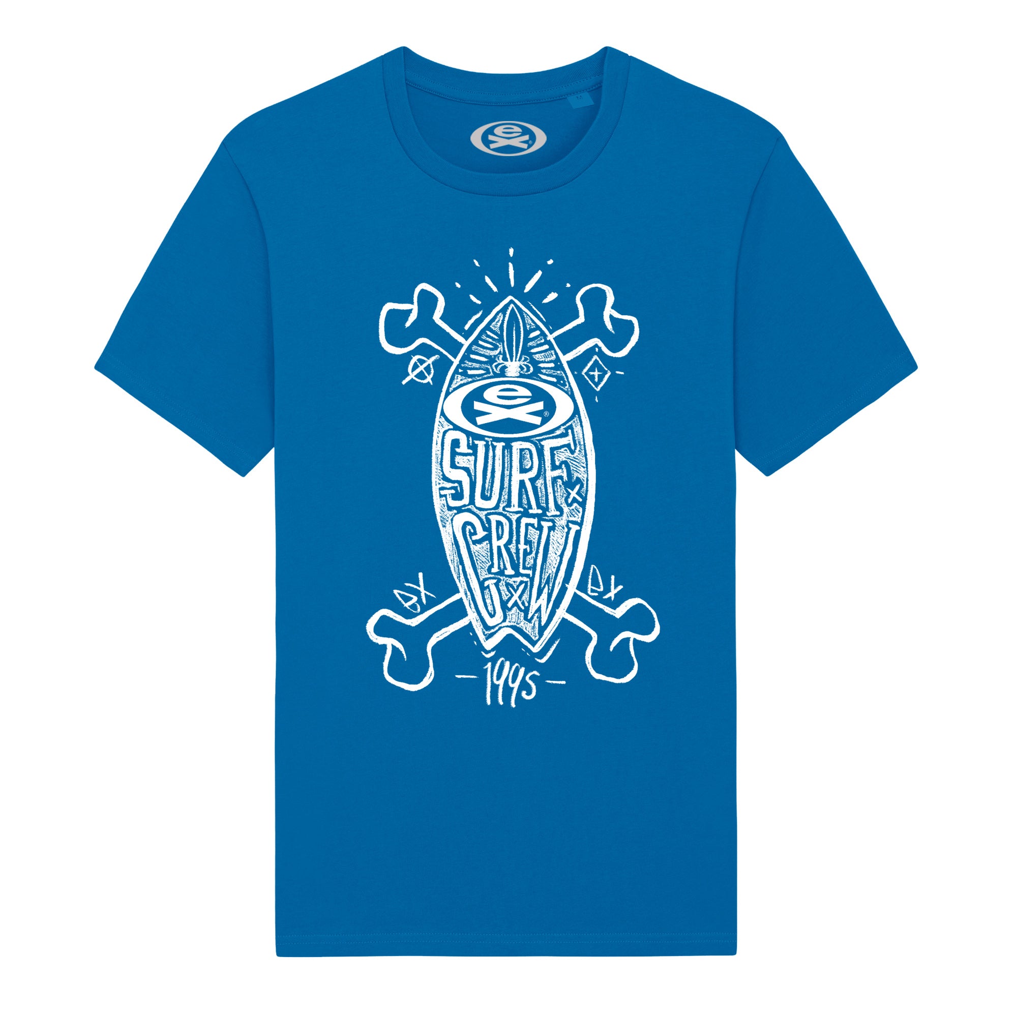 Orix Blue Wave T-Shirt - True Royal - Cotton - Extra Large (XL) - Royal Retros