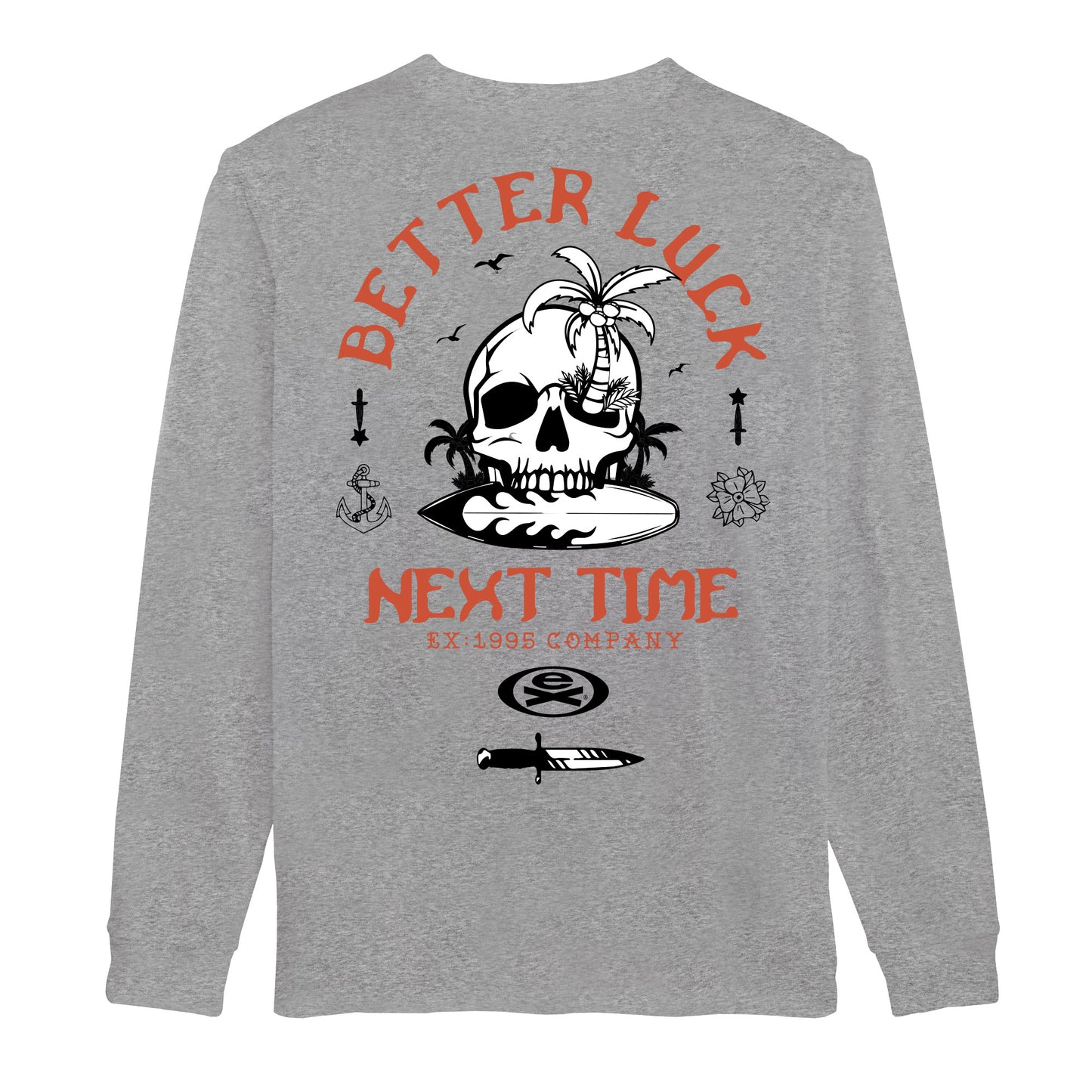 Better Luck Long Sleeve T-Shirt - Heather Grey